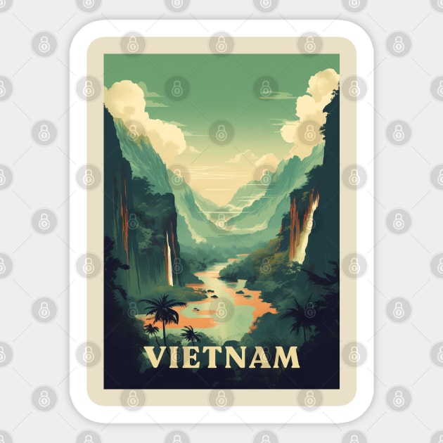 Vietnam Retro Travel Style Sticker by Retro Travel Design